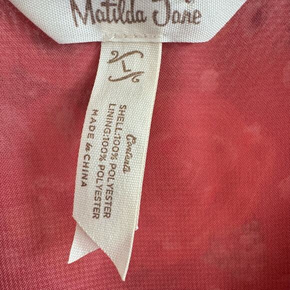 Matilda Jane Orange Floral Long Sleeve Boho Top Size Large - Picture 4 of 4